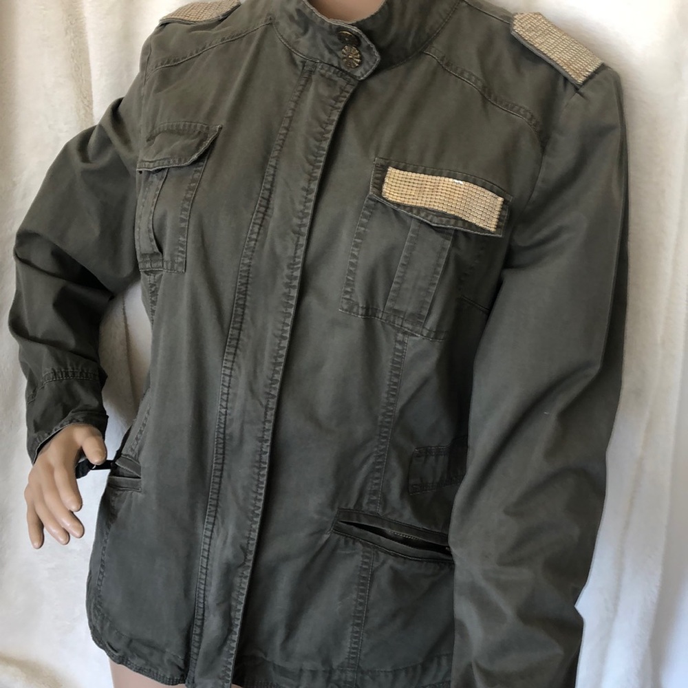Army Green zip-front jacket